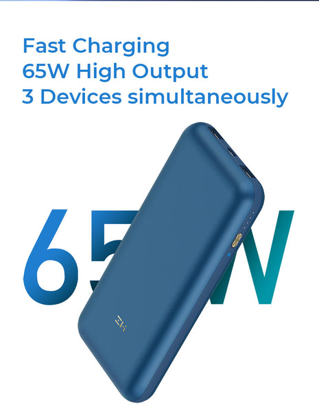 ZMI PowerPack 20K Pro USB PD Backup Battery & Hub 65W Power Bank with PPS