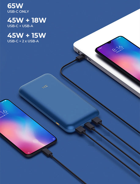 ZMI PowerPack 20K Pro USB PD Backup Battery & Hub 65W Power Bank with PPS