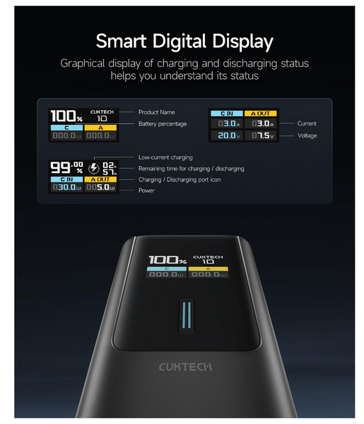 CUKTECH 10 Power Bank 10000mAh 150W [AU STOCK]