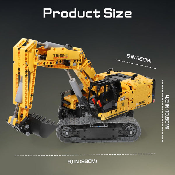 ONEBOT Heavy-Duty Excavator Building Set for Boys,1215 Pieces Building Blocks to Build, STEM Building Kits for 8 9 10 11 12+Year Old or Adult Collections Building Toys