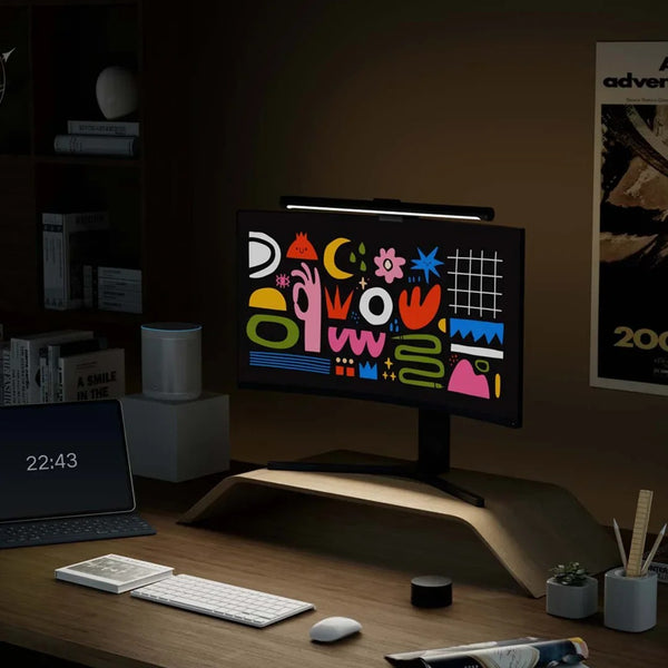 Xiaomi Mijia Smart LED Monitor Light Bar Motion Sensor 1S -Adjustable Color Temperature (2700K-6500K) - USB-C Powered - Remote Control - 5W Energy Efficient - Black