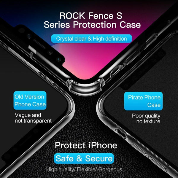 Rock Clear Shield S Ultra Slim Soft Case Bumper for 2018 iPhone XS/XR/Max