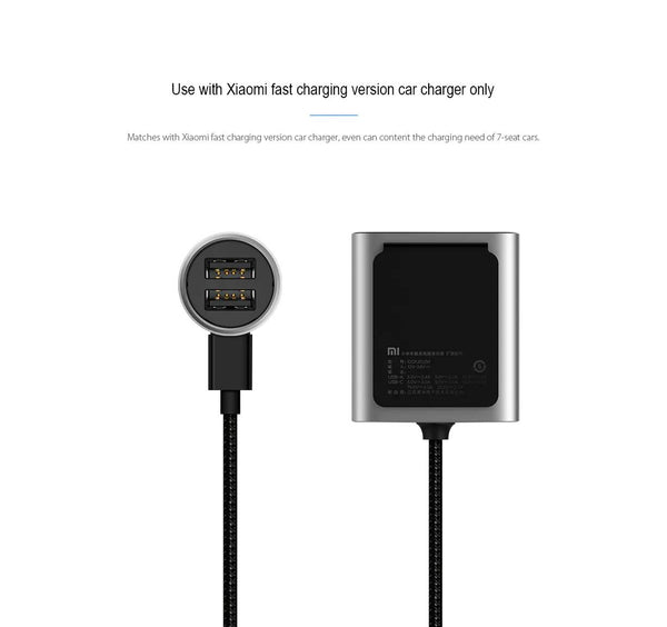 Xiaomi 36W Dual-USB QC3.0 Fast Charging Car Charger Pro, up to 100W with Expansion