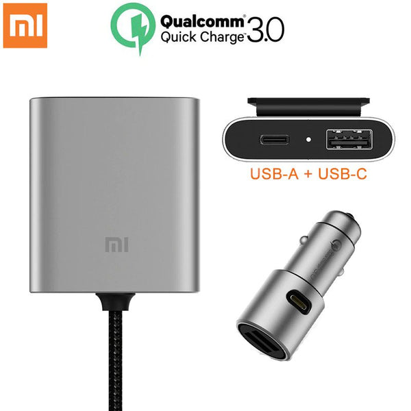 Xiaomi 36W Dual-USB QC3.0 Fast Charging Car Charger Pro, up to 100W with Expansion